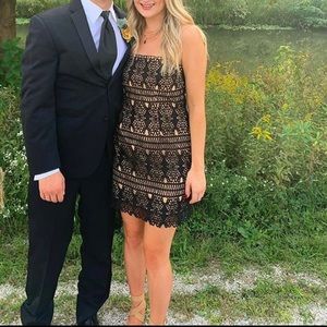 Lulus Black and cream dress